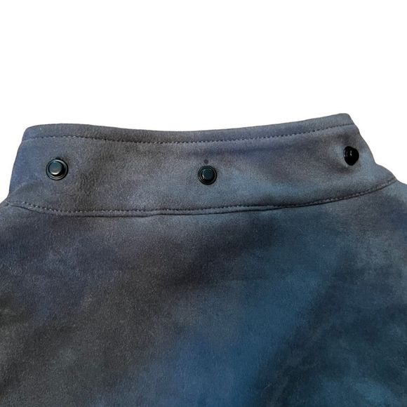 Bench jacket Alcantara Zip Up Biker Gray Size Medium - Picture 10 of 10